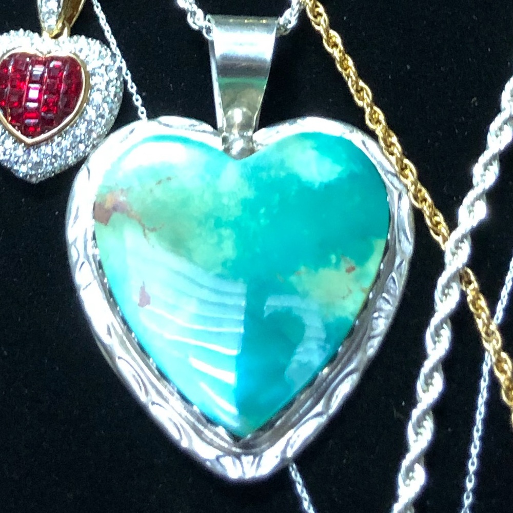 Turquoise heart pendant